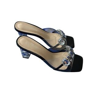 Elegant Black and Blue Women's Heels